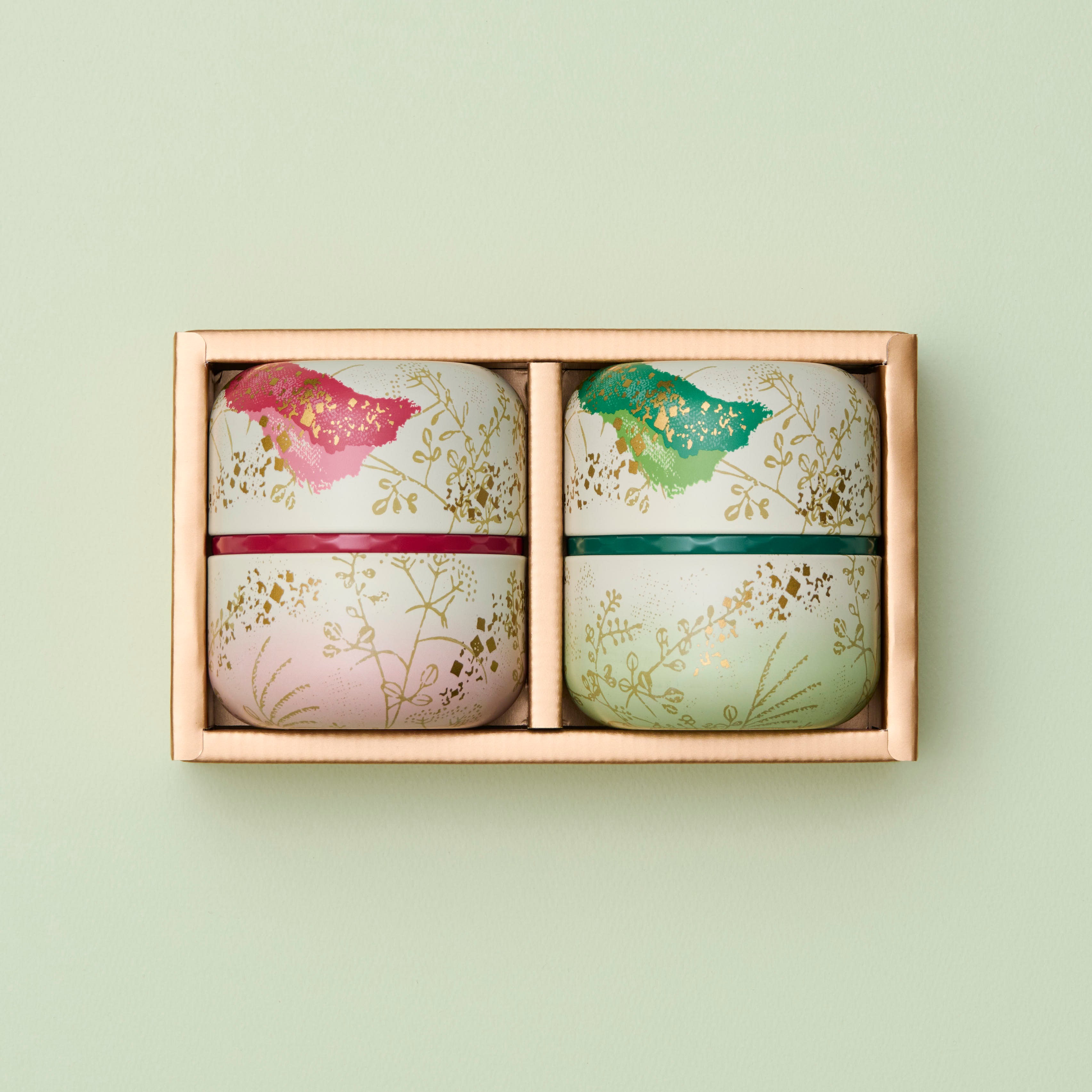 月麗出品 特上煎茶「福泉」・深蒸し煎茶「藍泉」詰合せ（2缶入）【NFT3